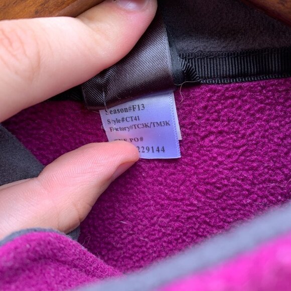 2013 The North Face Magenta Fleece Full Zip Jacket Medium - Picture 5 of 7